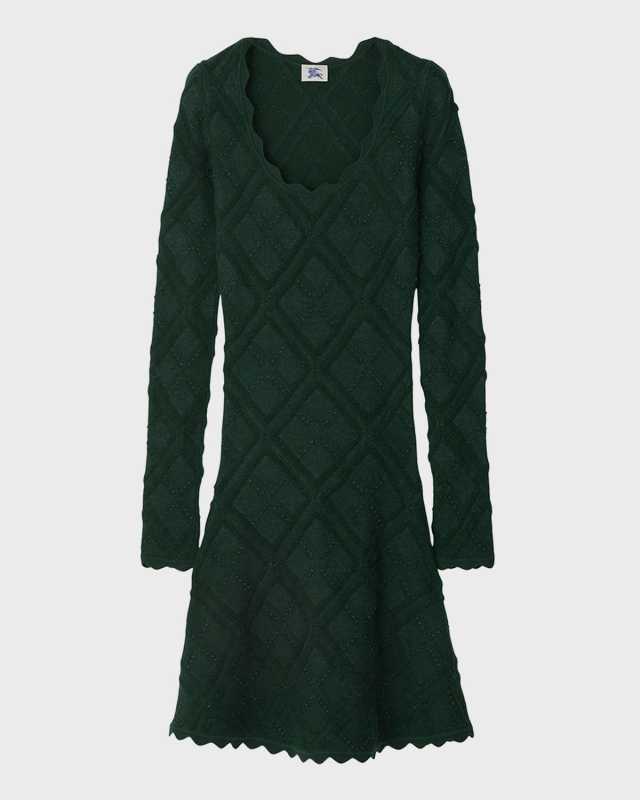 Wool Knit Midi Dress